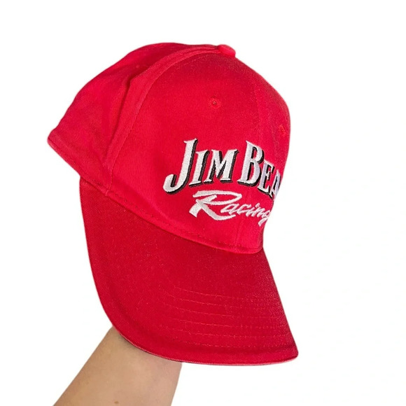JIM BEAM RACING Robby Gordon Motorsports #7 Hat StrapBack Red NASCAR Embroidered - Picture 1 of 10